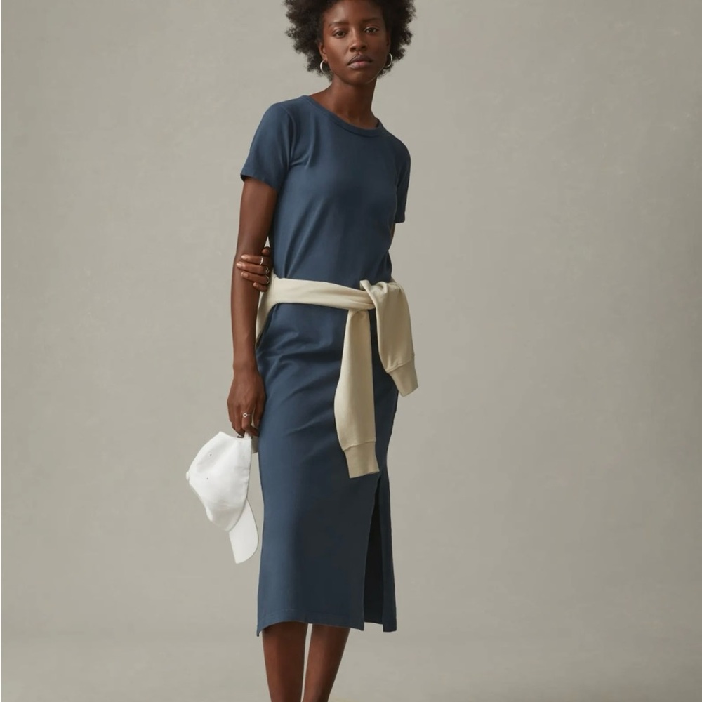 American Giant Blue Midi Dress